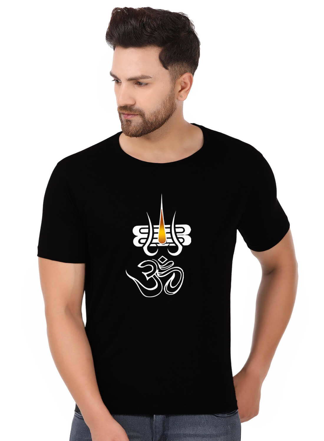 Prabhu Bhakti Multi Cotton Blend Printed T-Shirt Prabhu Bhakti Multi Cotton Blend Printed T-Shirt