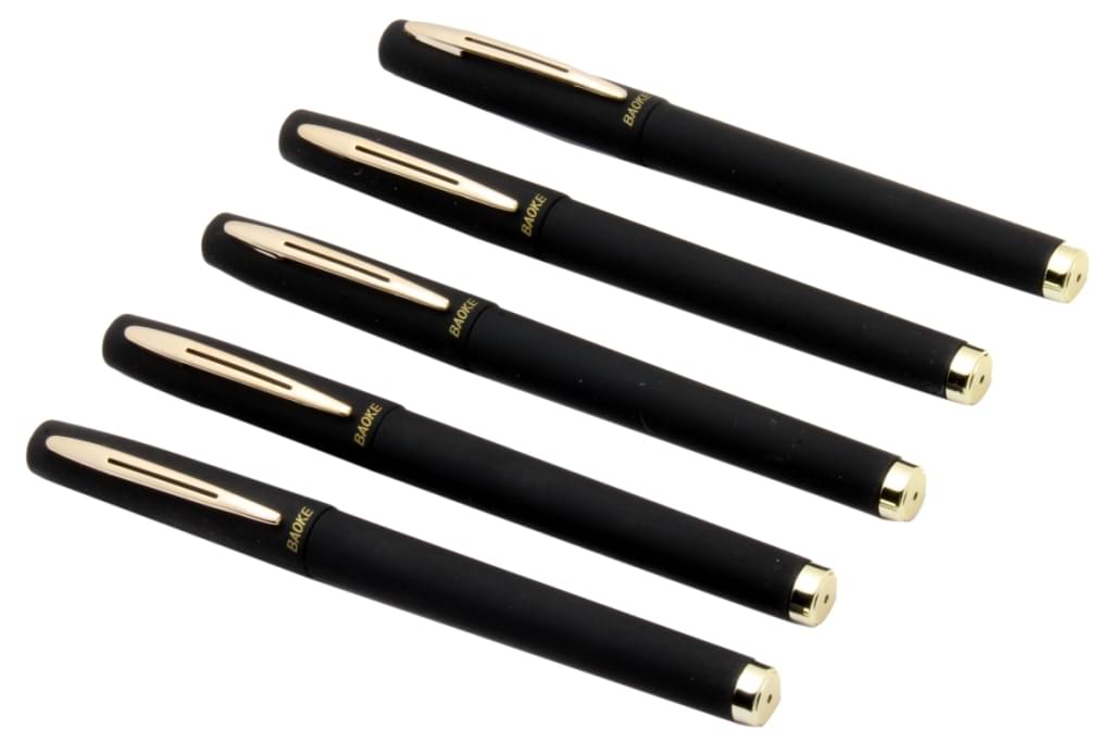     			Srpc Set Of 5 - Baoke Gel Ink Rollerball Pens 0.1mm (Black, 0.1mm) New