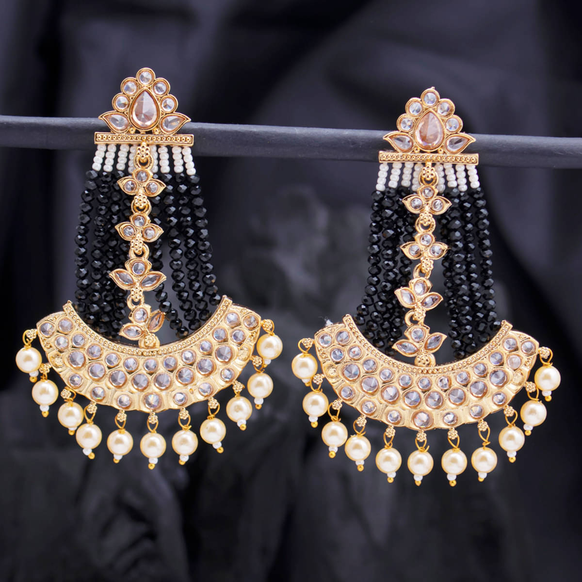     			Sukkhi Elegant Pearl Gold Plated Kundan Dangle Earring for Women