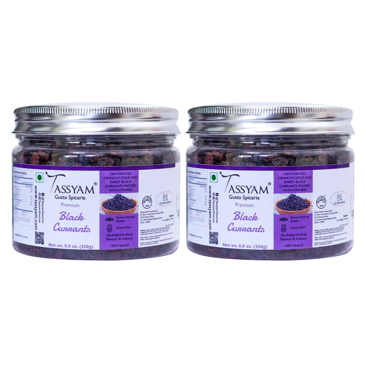     			Tassyam Black Currants 500g (2x 250g Jar)