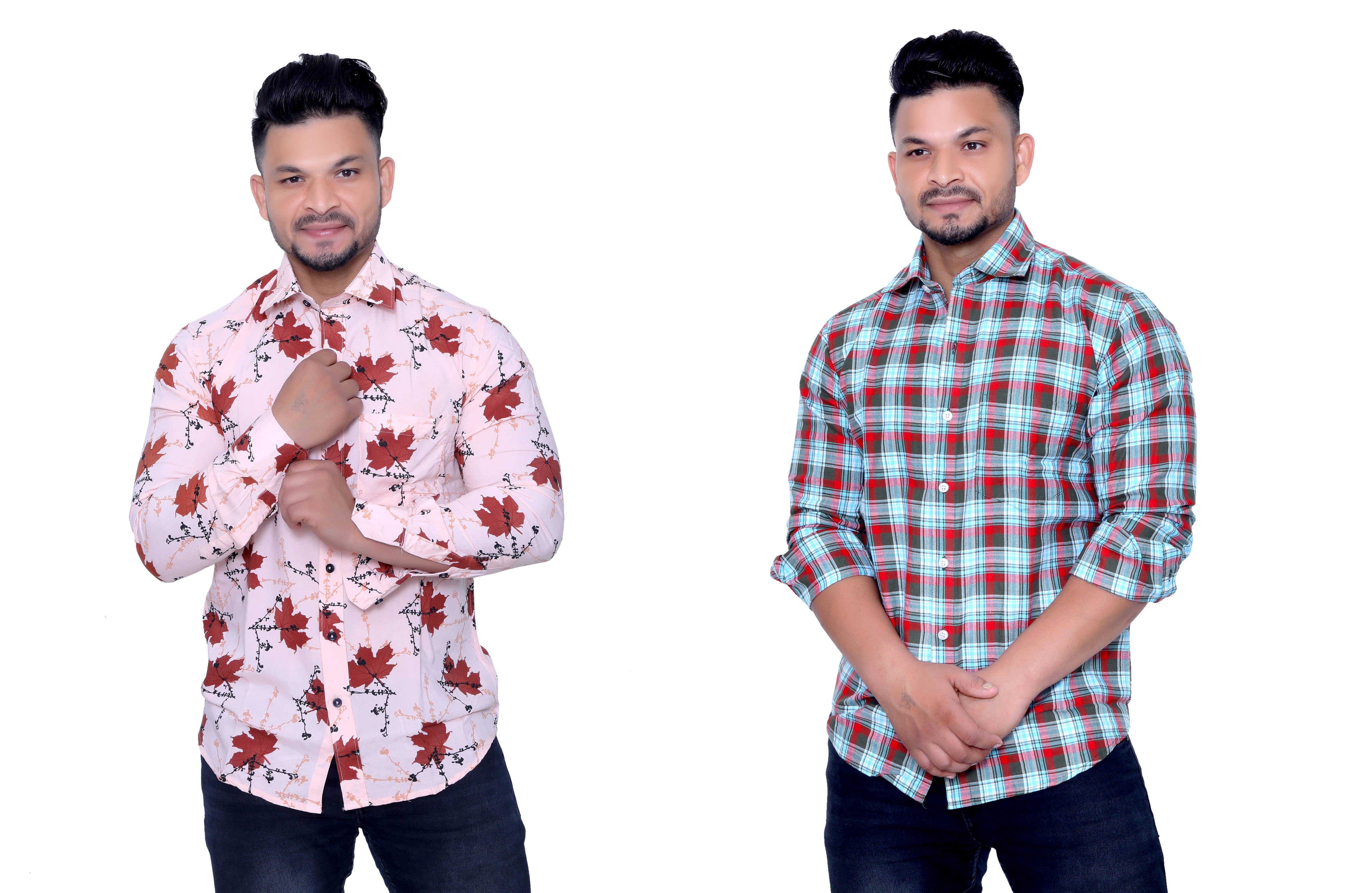 Aish N Ridh Cotton Regular Fit Checks Men's Casual Shirt - Multi ( Pack of 1 )