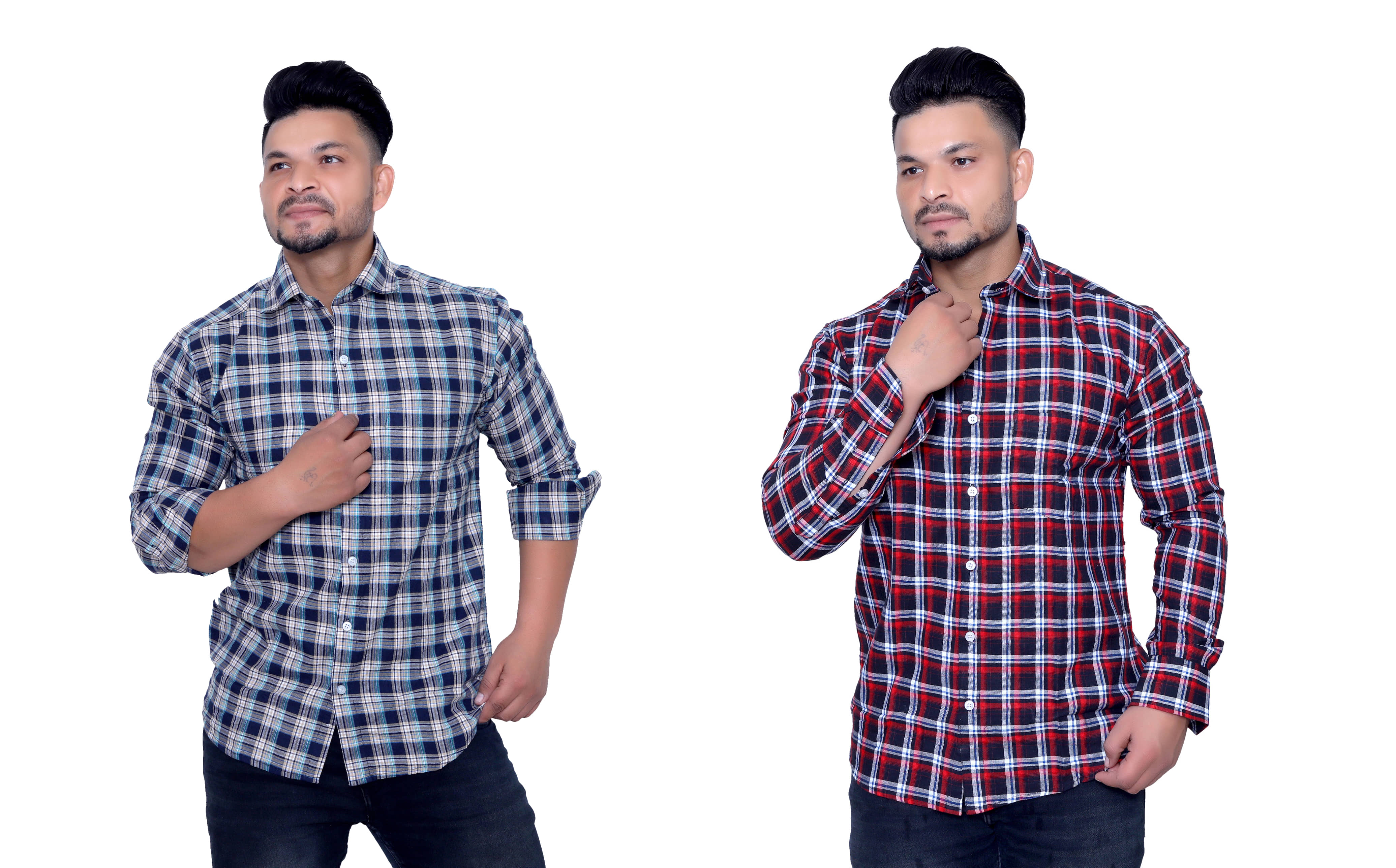 Aish N Ridh Cotton Regular Fit Checks Men's Casual Shirt - Multi ( Pack of 1 )