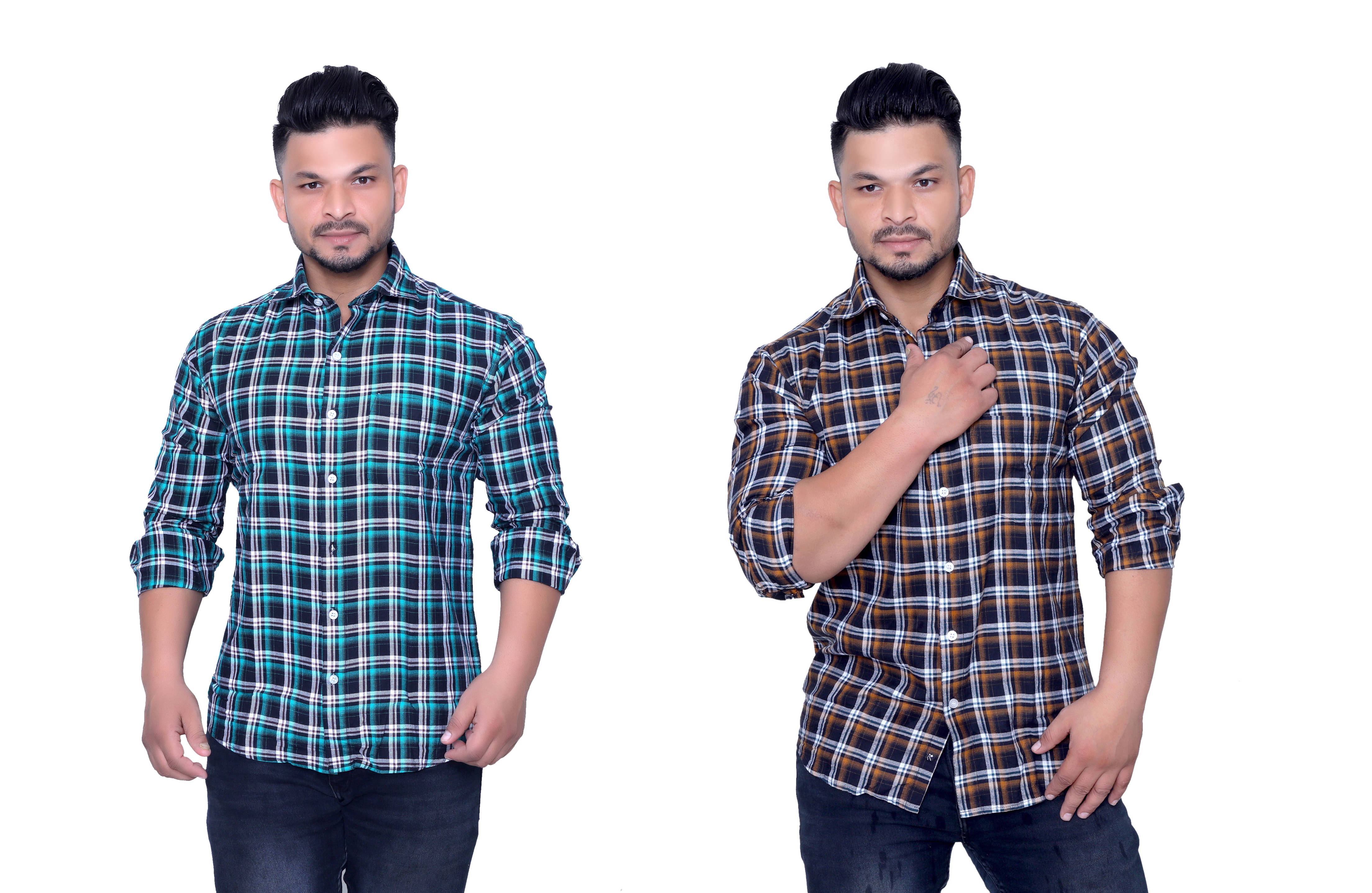     			Aish N Ridh Cotton Regular Fit Checks Men's Casual Shirt - Multi ( Pack of 1 )