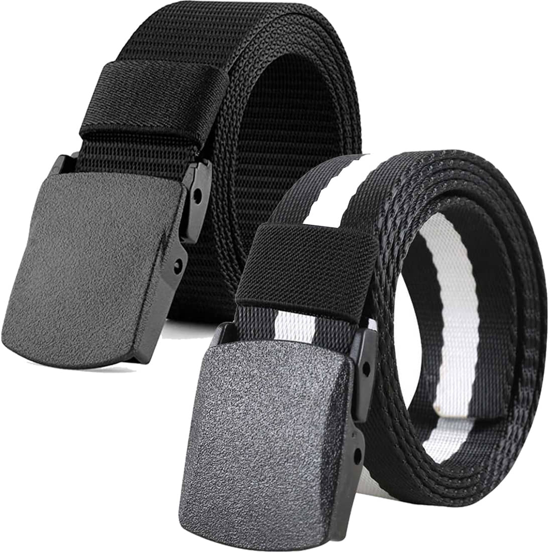 SUNSHOPPING Black Nylon Casual Belt Pack of 1