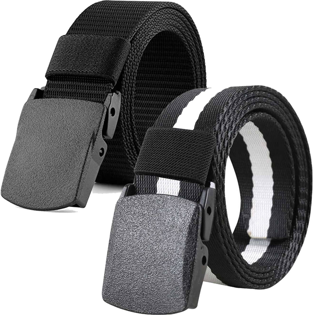 SUNSHOPPING Black Nylon Casual Belt Pack of 1 SUNSHOPPING Black Nylon Casual Belt Pack of 1