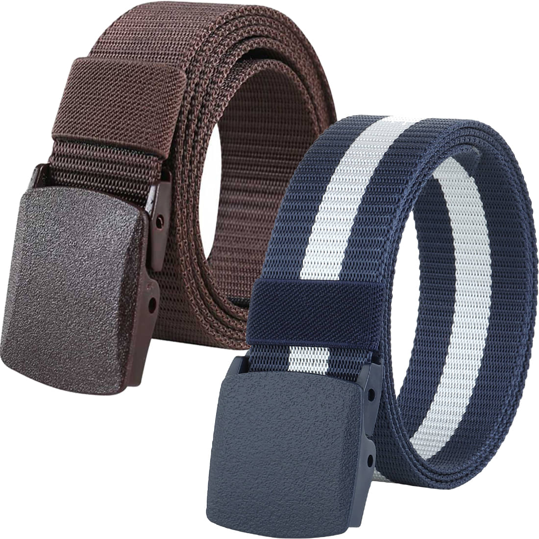 SUNSHOPPING Multi Nylon Casual Belt Pack of 2     			SUNSHOPPING Multi Nylon Casual Belt Pack of 2