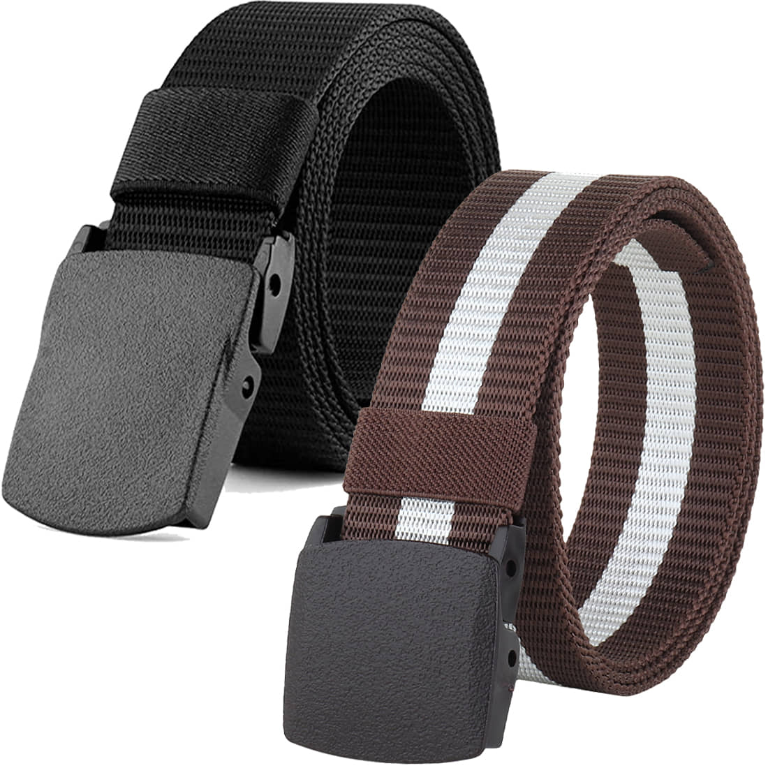 SUNSHOPPING Multi Nylon Casual Belt Pack of 1