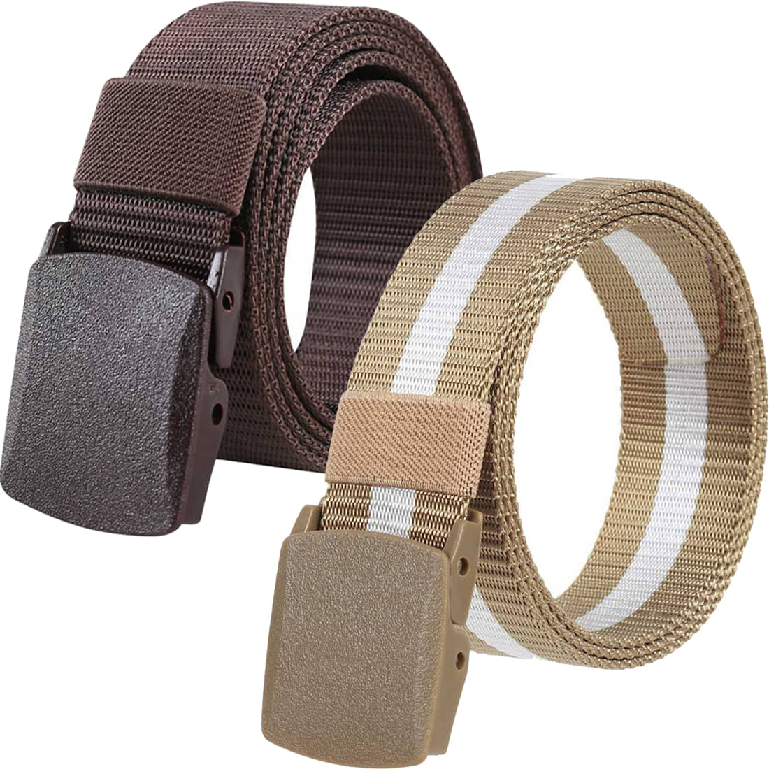     			SUNSHOPPING Multi Nylon Casual Belt Pack of 1