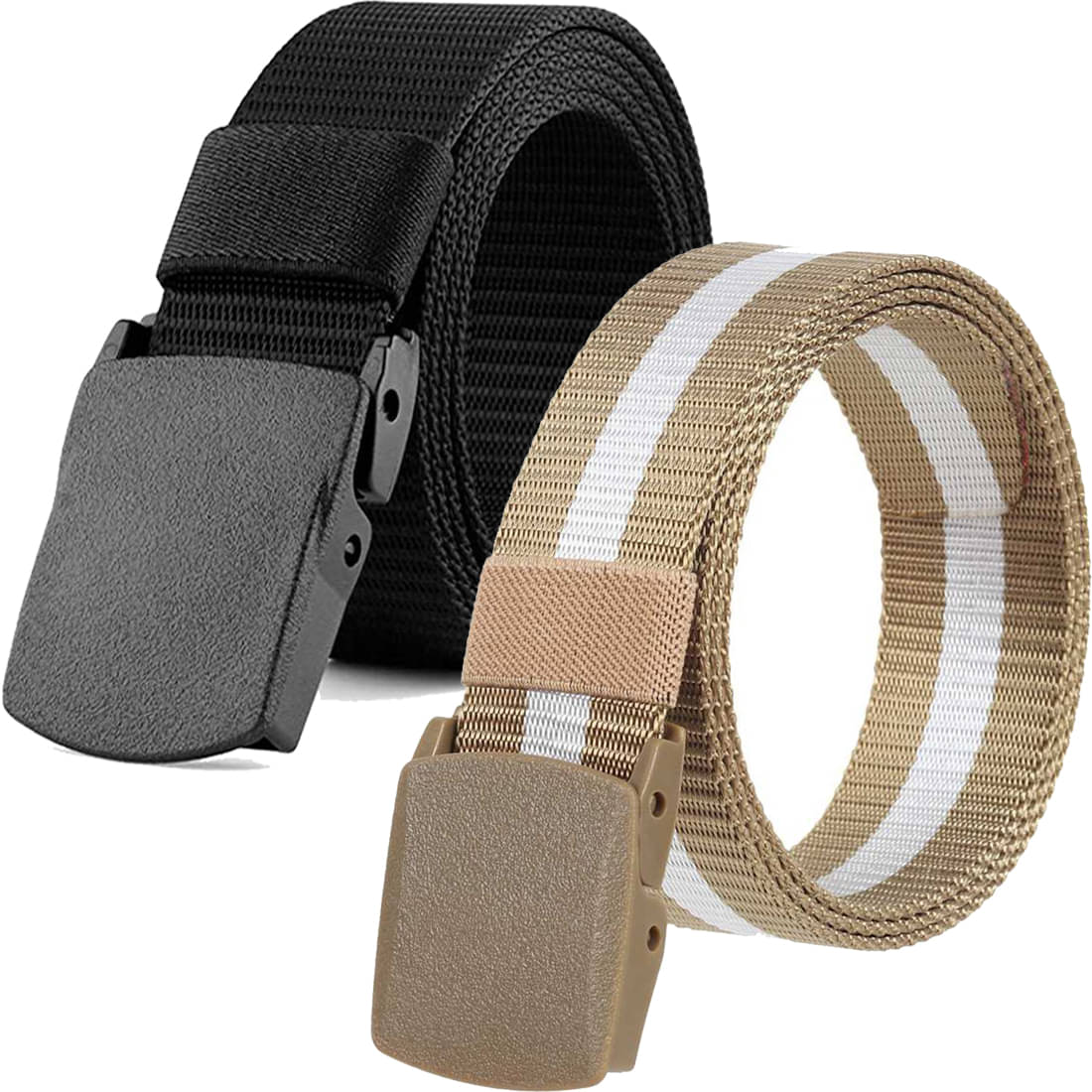 SUNSHOPPING Multi Nylon Casual Belt Pack of 1 SUNSHOPPING Multi Nylon Casual Belt Pack of 1