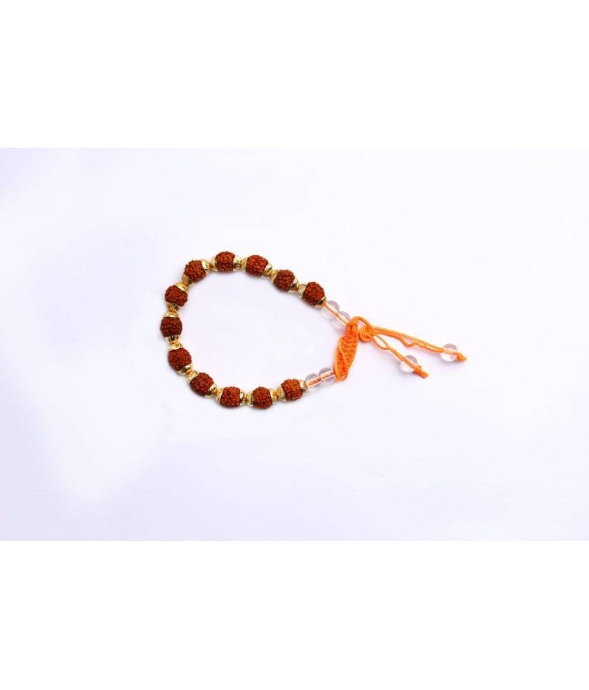     			5 Mukhi Rudraksha with crystal beads bracelet