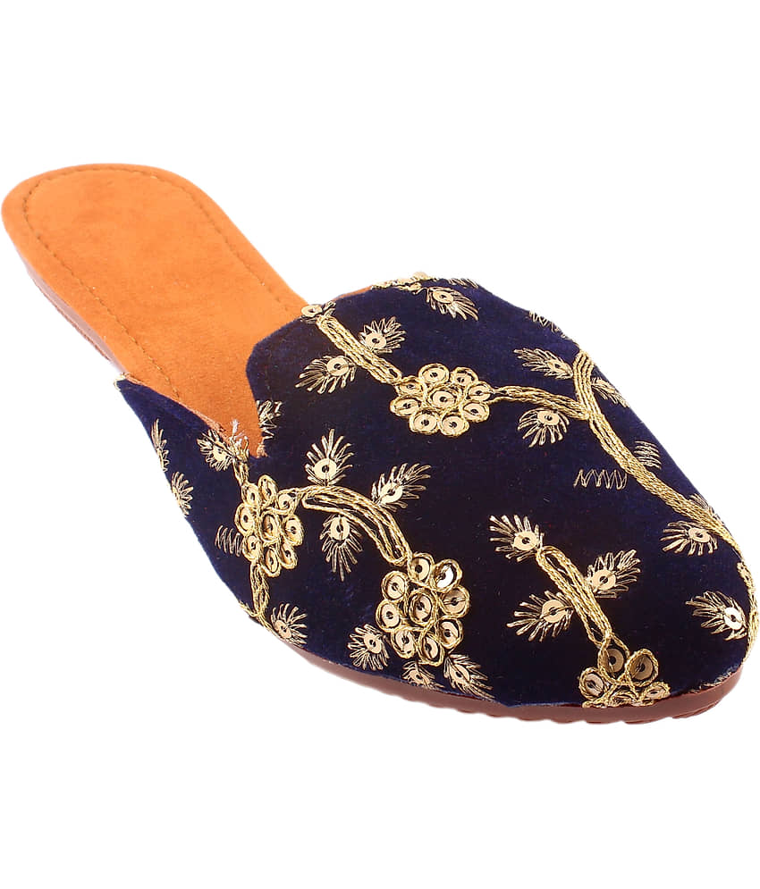 Apratim Blue Ethnic Footwear - Ethnic Shoes | Buy online on ZillyBuy