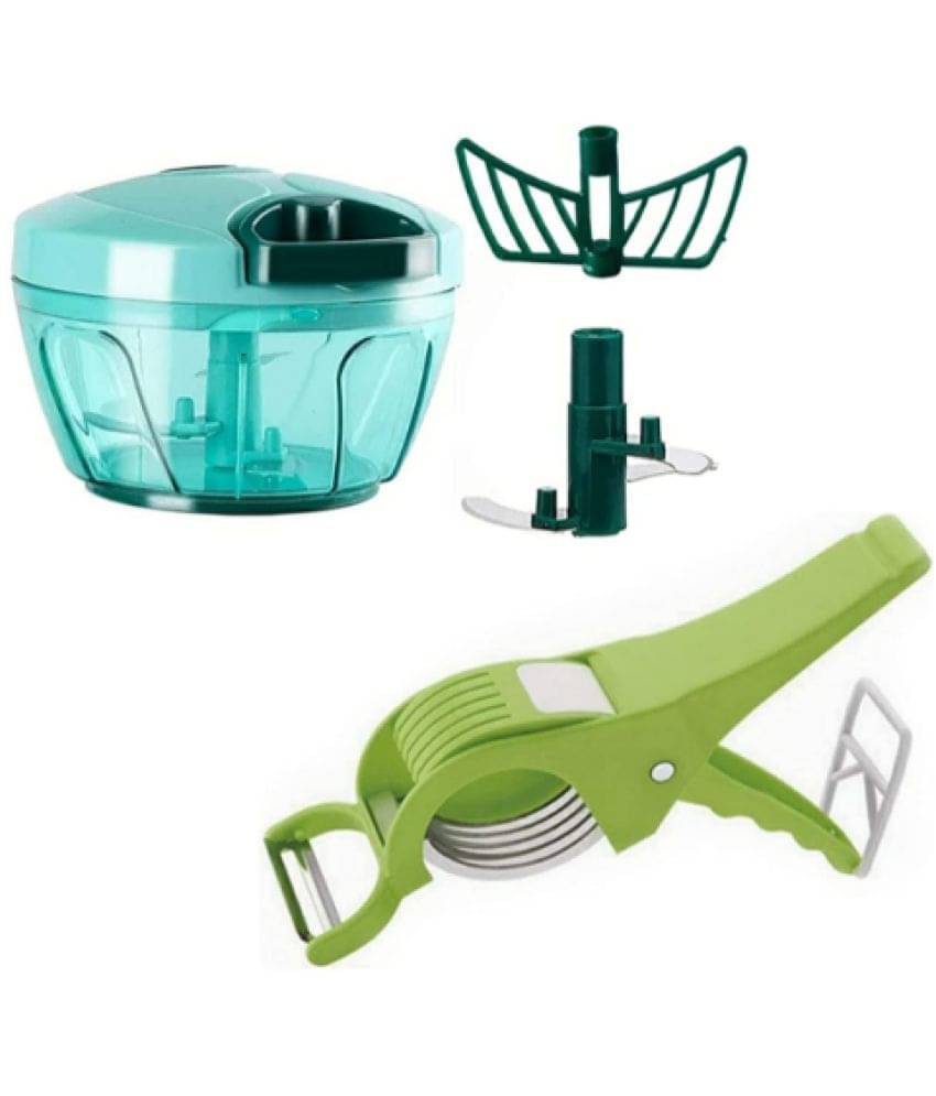     			Blooms Mall Combo of New 2 in 1 Handy Vegetable Plastic Chopper and Whisper + 2in1 Vegetable Cutter and Peeler