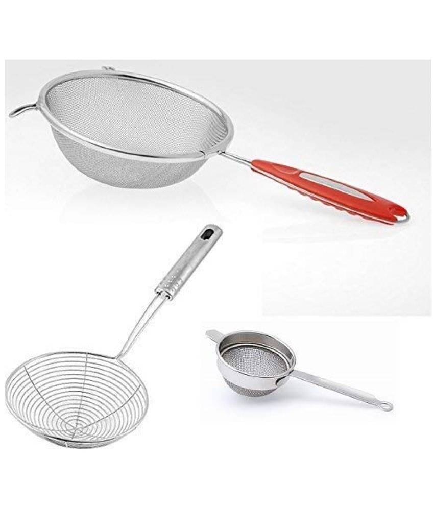     			Blooms Mall Combo of Soup, Deep Fry and Tea Strainer Set of 3-Piece Strainer