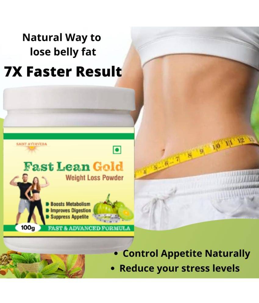Saint Ayurveda Fast lean gold Fat Burnner & Body weight loss Powder 100 gm Unflavoured Single Pack Saint Ayurveda Fast lean gold Fat Burnner & Body weight loss Powder 100 gm Unflavoured Single Pack