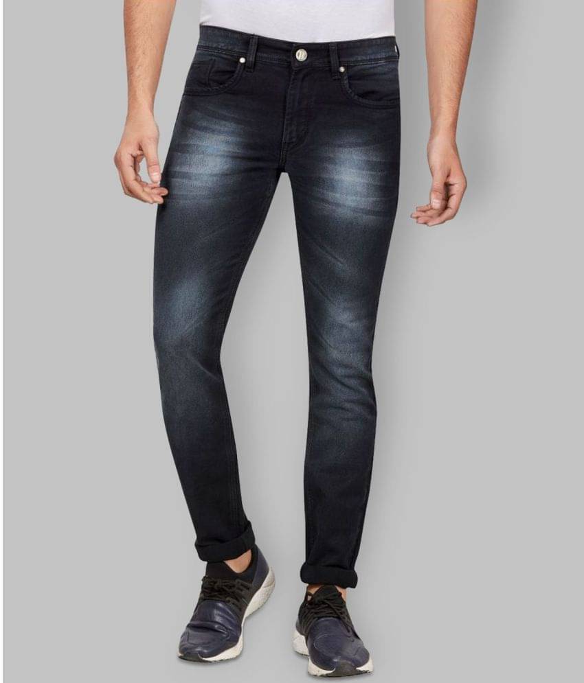     			HJ HASASI Black Skinny Fit Jeans