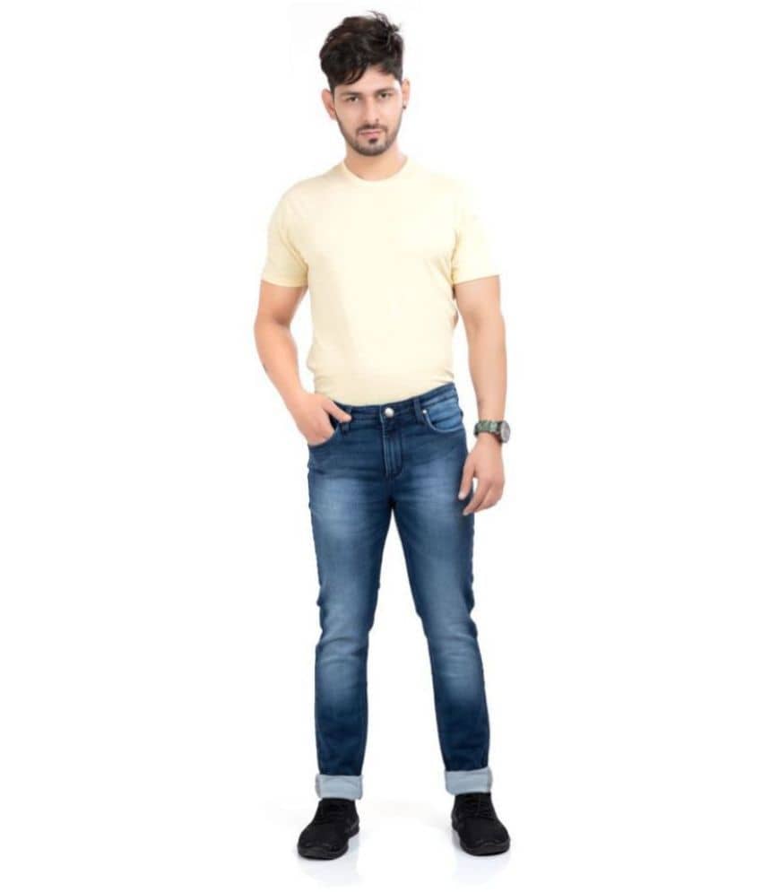 HJ HASASI Blue Regular Fit Jeans - Jeans | Buy online on ZillyBuy