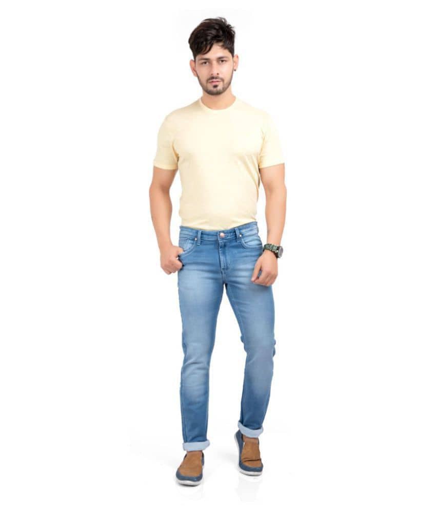 HJ HASASI Blue Regular Fit Jeans - Jeans | Buy online on ZillyBuy