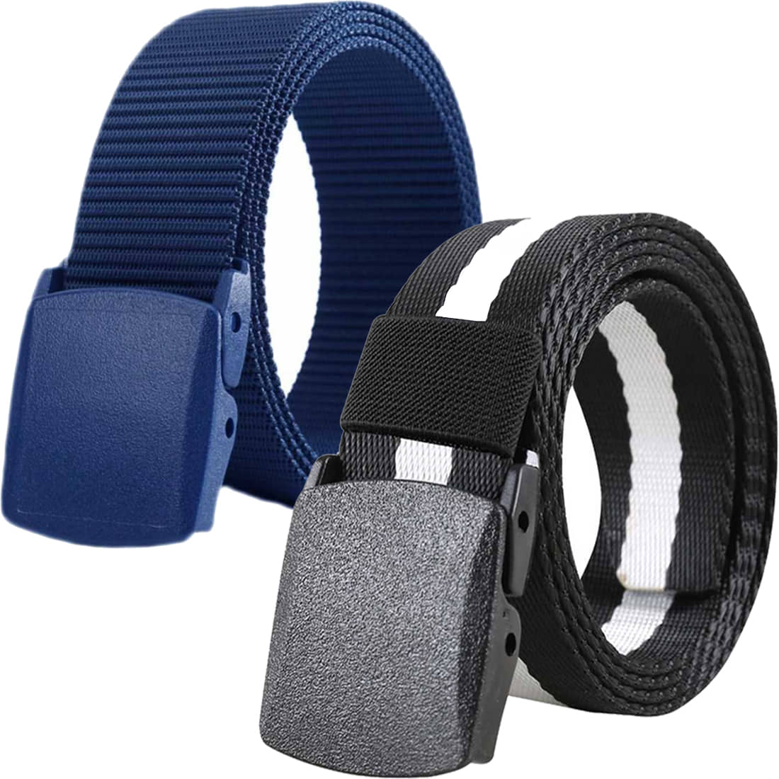 Loopa Multi Nylon Casual Belt Pack of 2