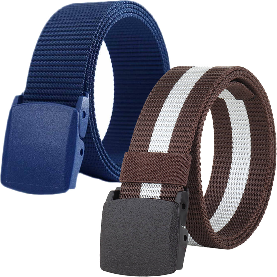 Loopa Multi Nylon Casual Belt Pack of 2