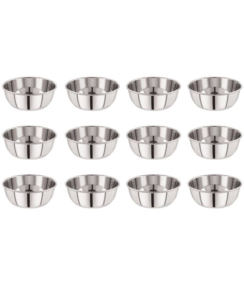 Neelam 12 Pcs Stainless Steel Cereal Bowl 200 mL