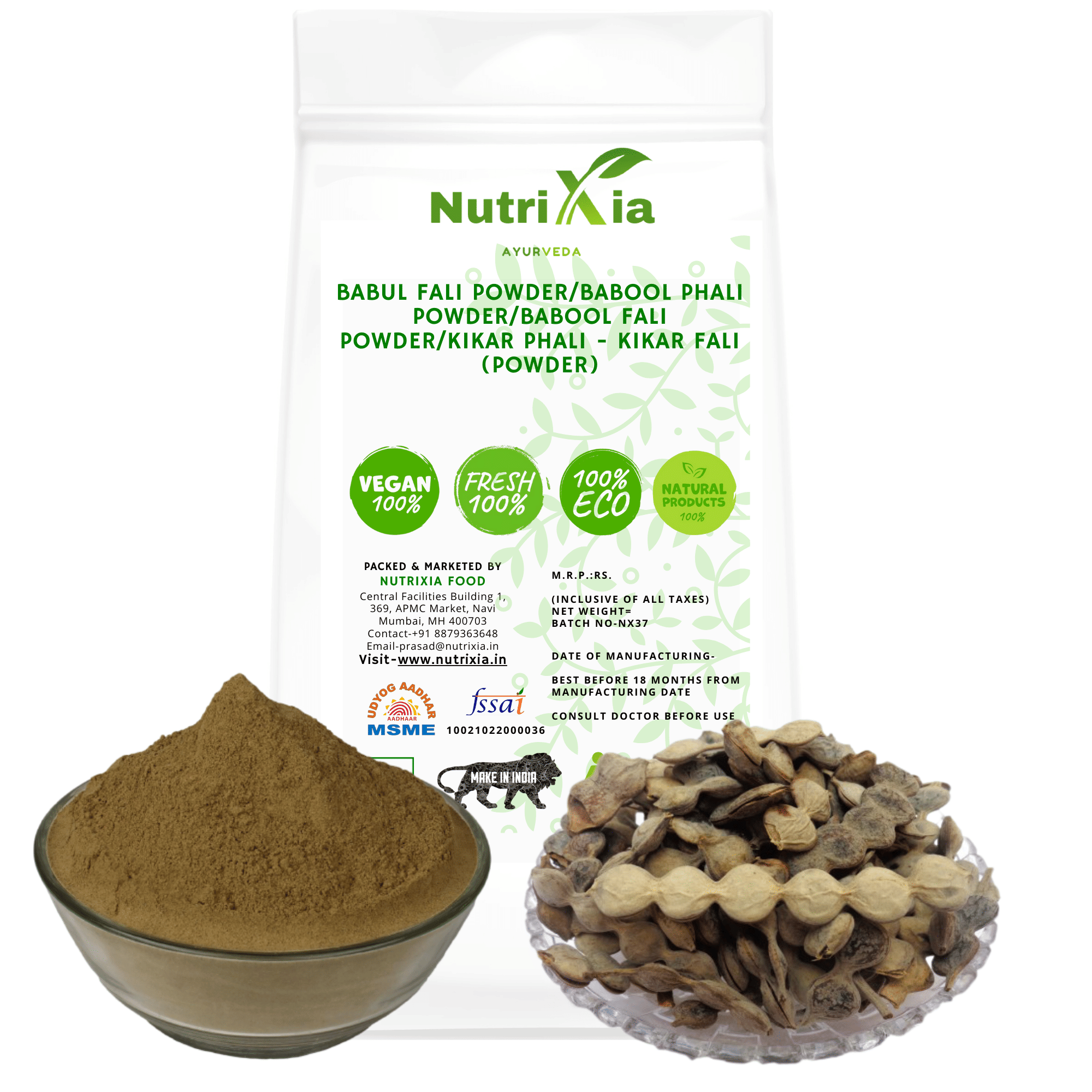     			Nutrixia Food - 100 gm Babul Fali Powder (Pack of 1)