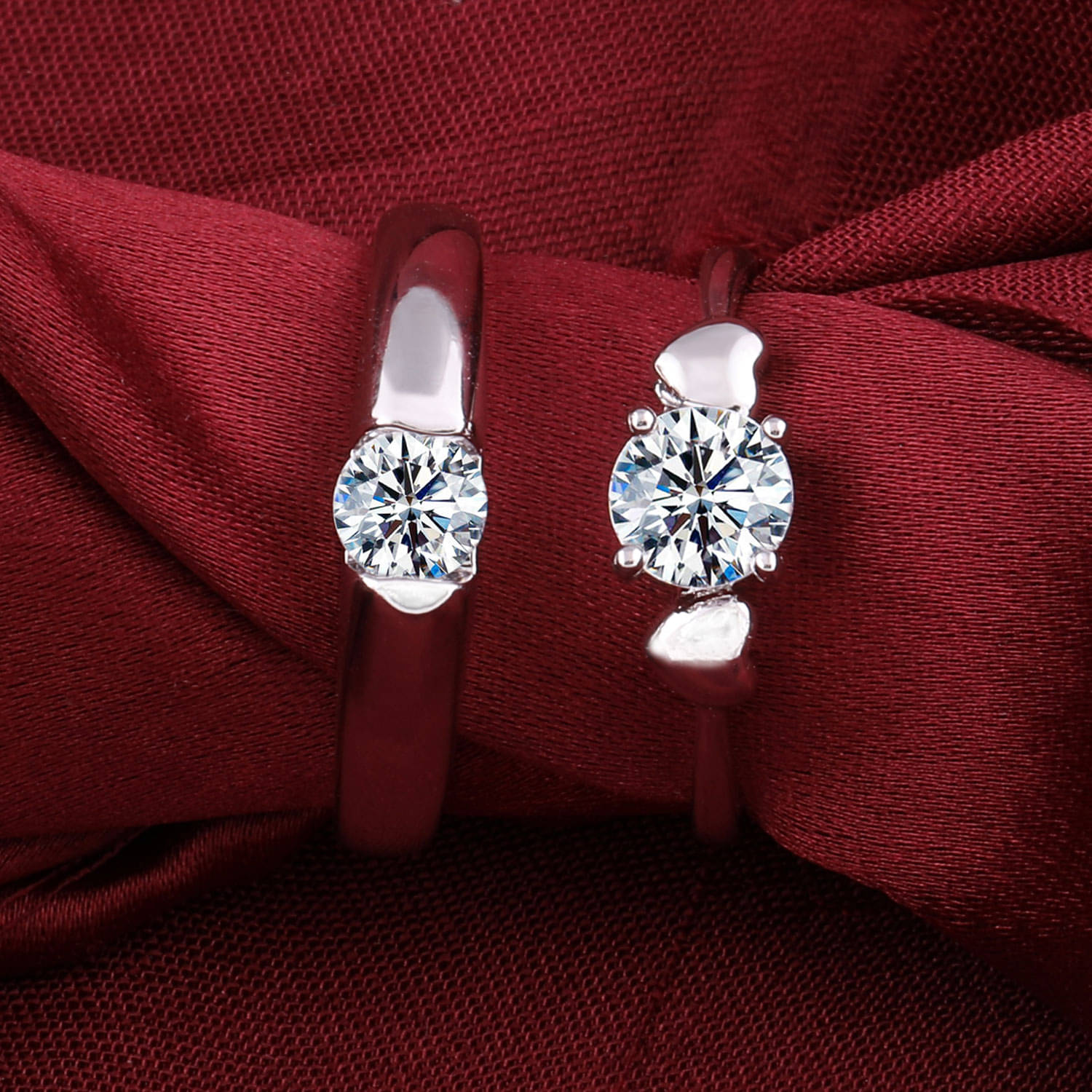 Paola Adjustable Some One Speical Classic Designe Couple Ring Set For Valentines Gifts Designer Silver Plated Couple Ring For Women And Men Paola Adjustable Some One Speical Classic Designe Couple Ring Set For Valentines Gifts Designer Silver Plated Couple Ring For Women And Men