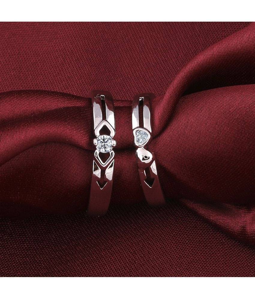     			Paola Speical For Couple Ring Valentines Adjustable Designer  Lover Ring Set Silver Plated Couple Ring Women And Men
