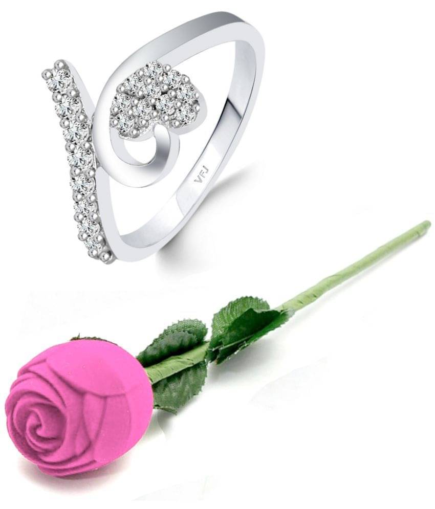 Vighnaharta Valentine Day Ring With Beautiful Pink ROSE Box Gift for Girlfriend.Valentine Rose pink Rose Box cz american Diamond for girlfriend Rose plastic rose for women and girls Vighnaharta Valentine Day Ring With Beautiful Pink ROSE Box Gift for Girlfriend.Valentine Rose pink Rose Box cz american Diamond for girlfriend Rose plastic rose for women and girls