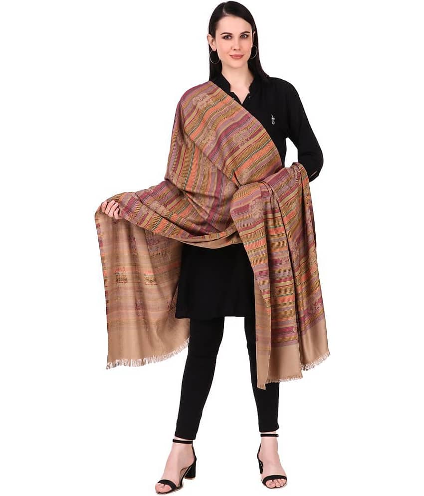 Bravezi Beige Stripes Shawl - Single - Dupattas & Shawls | Buy online on ZillyBuy