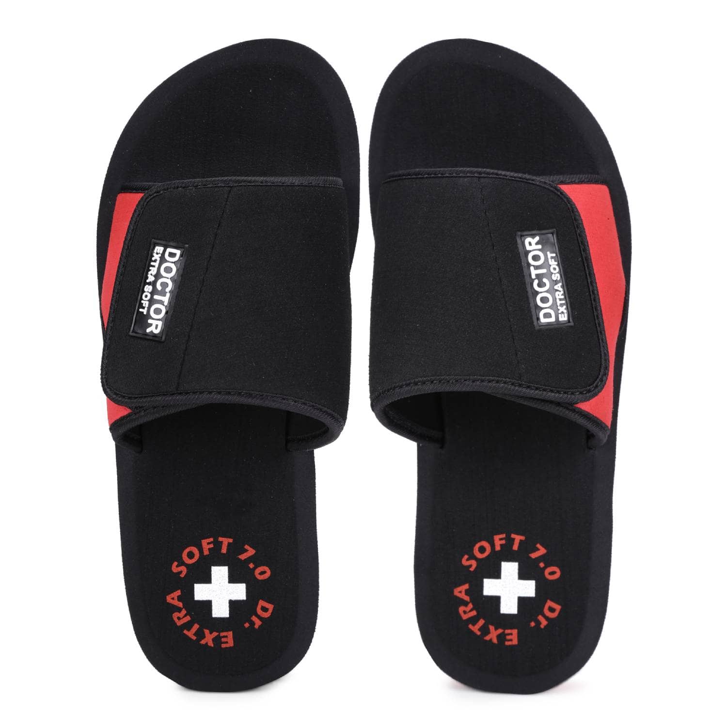 DOCTOR EXTRA SOFT - Black  Synthetic Slide Flip flop
