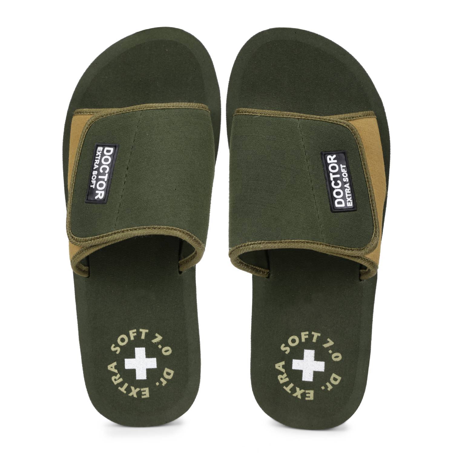     			DOCTOR EXTRA SOFT - Green  Synthetic Slide Flip flop