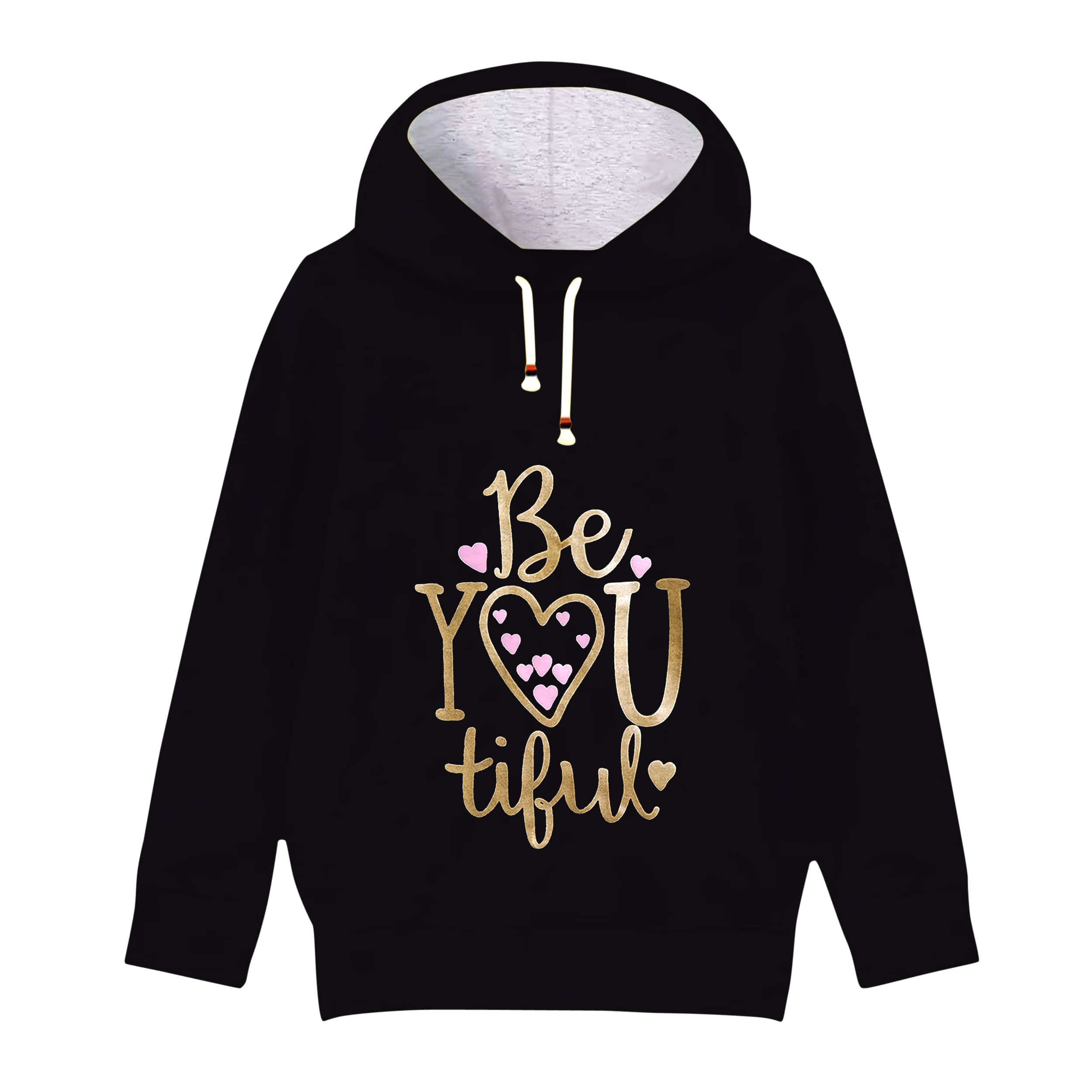 Kuchipoo Winterwear Girls Hoodies - (KUC-HOD-125; Black; 9-10 Years)