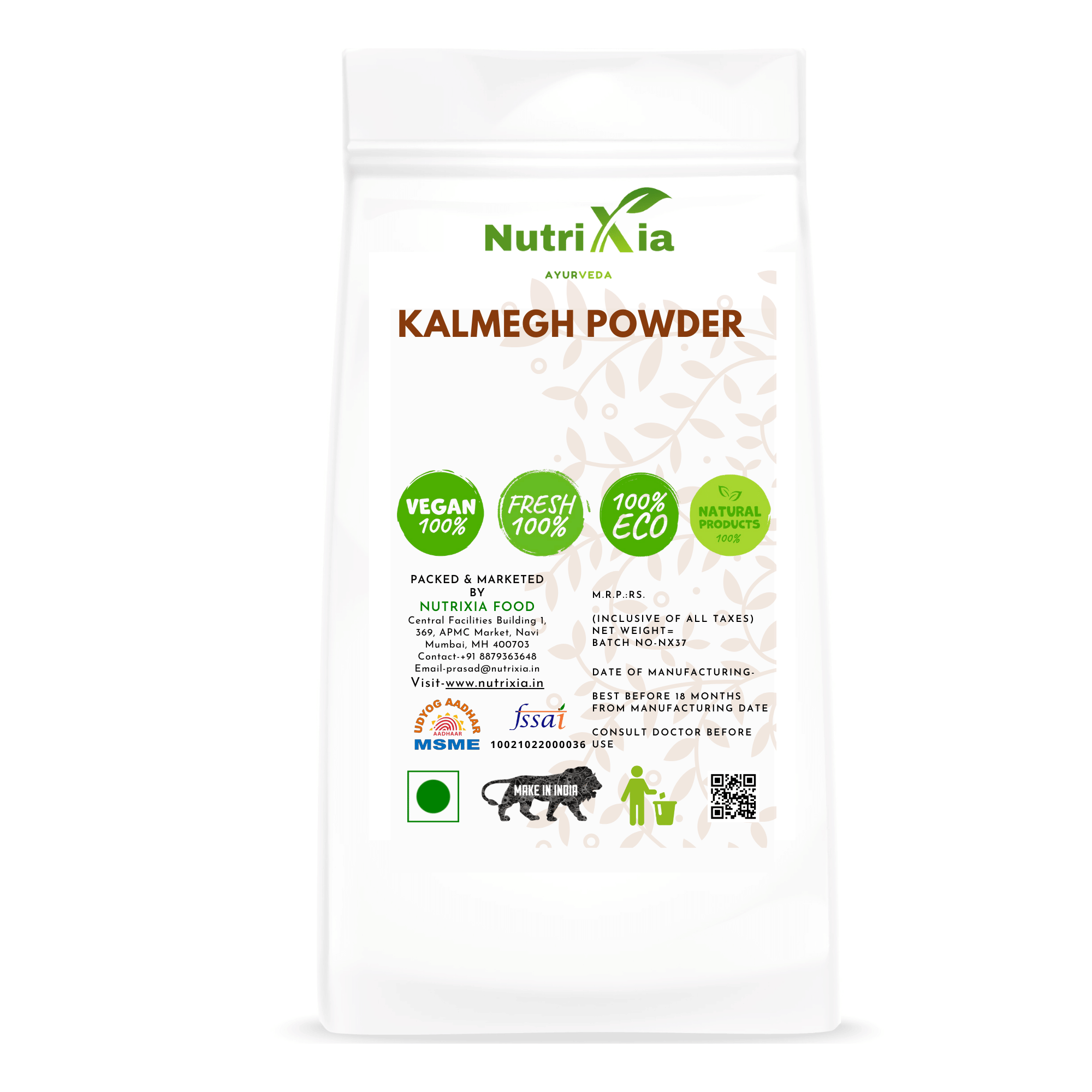 Nutrixia Food KALMEGH powder churna Powder 50 gm Nutrixia Food KALMEGH powder churna Powder 50 gm