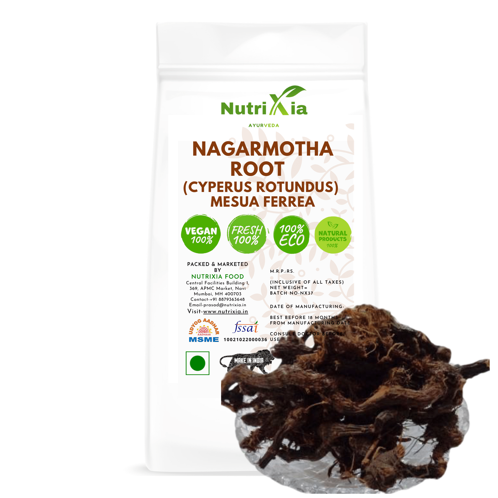 Nutrixia Food Nagarmotha Root Nagarmotha Powder Powder 100 gm Nutrixia Food Nagarmotha Root Nagarmotha Powder Powder 100 gm