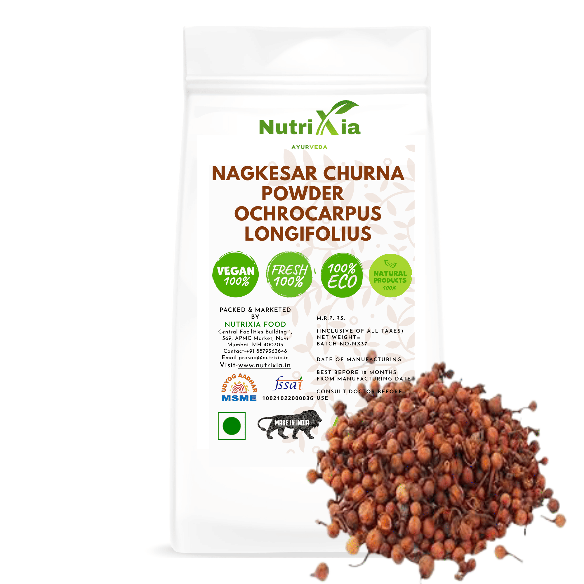 Nutrixia Food Nagkesar Churna Powder nag kesar powder Powder 50 gm Nutrixia Food Nagkesar Churna Powder nag kesar powder Powder 50 gm