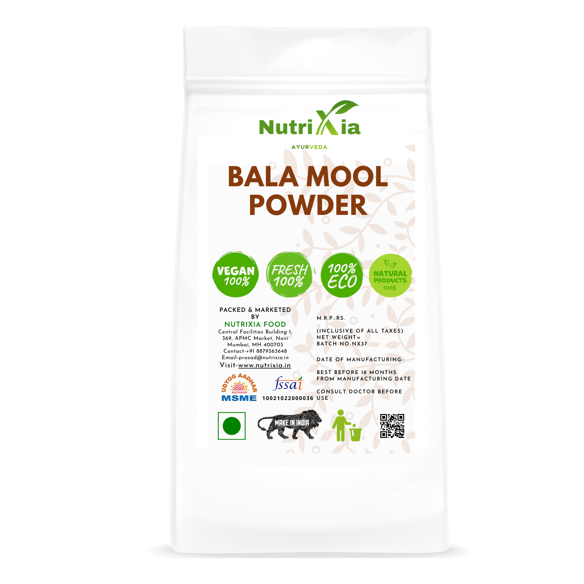 Nutrixia Food \nBala Mool Powder- Balamul Powder 250 gm Nutrixia Food \nBala Mool Powder- Balamul Powder 250 gm