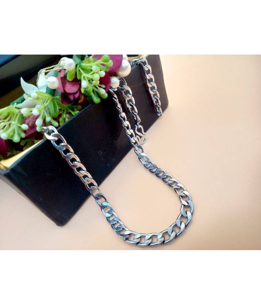     			SHANKH-KRIVA Silver Plated Chain ( Set of 1 )