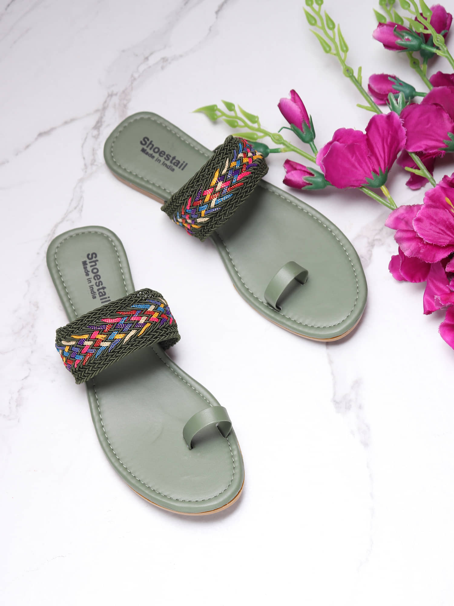 Shoestail PeachPuff Flats