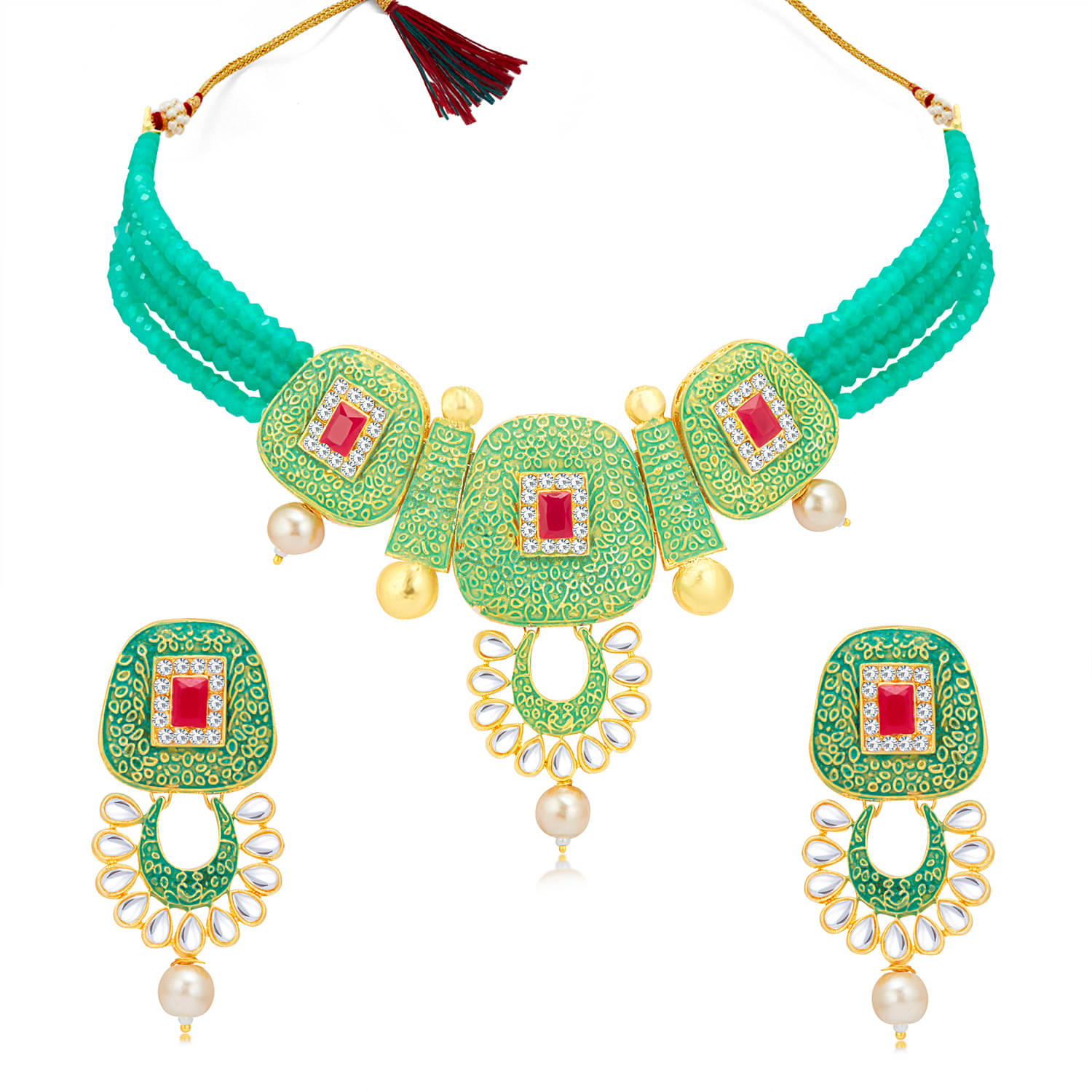     			Sukkhi Alloy Multi Color Traditional Necklaces Set Collar
