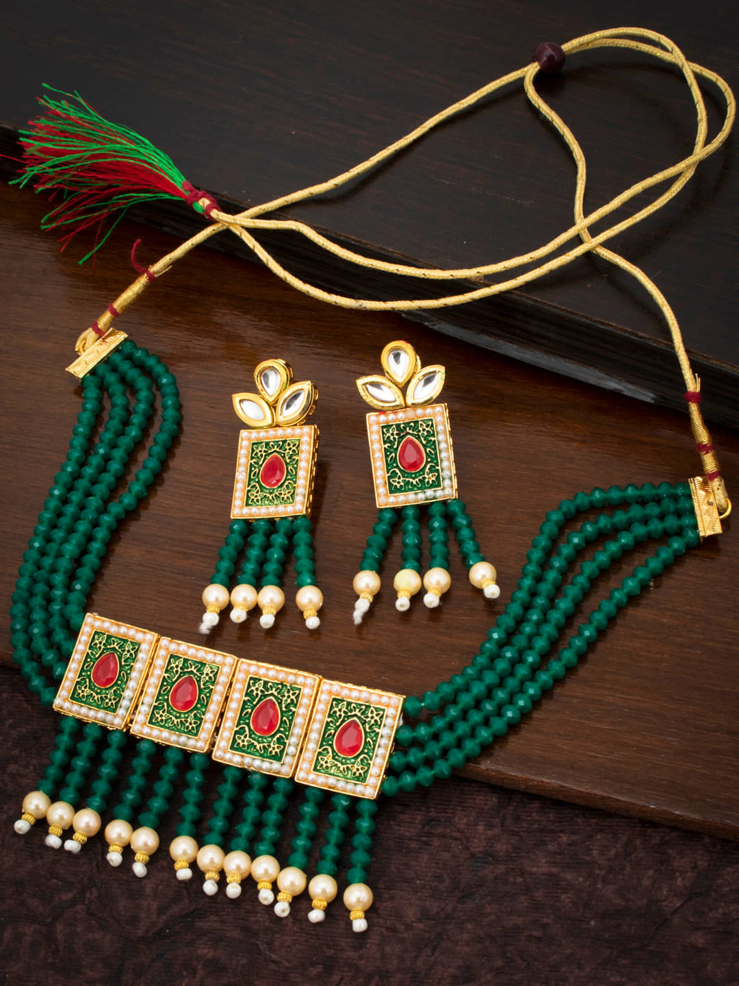     			Sukkhi - Gold Alloy Necklace Set ( Pack of 3 )