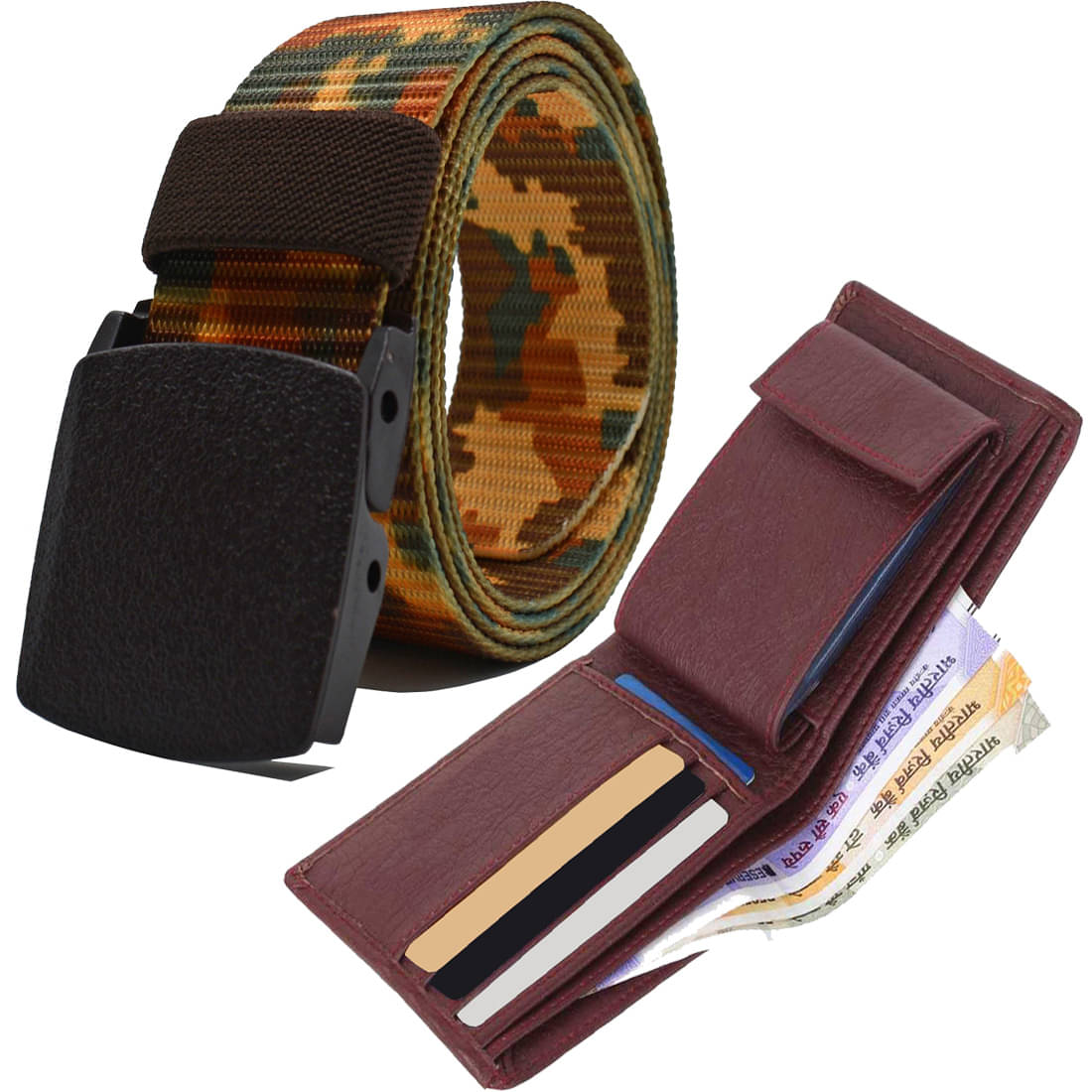     			Loopa Multi Nylon Belts Wallets Set Belt