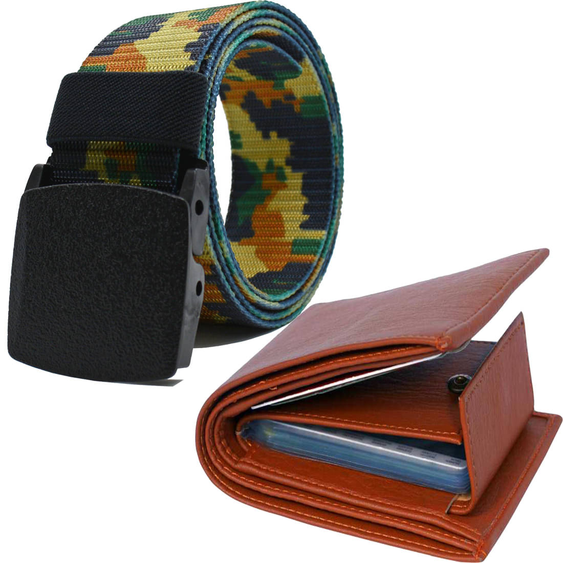     			Loopa Multi Nylon Belts Wallets Set Belt
