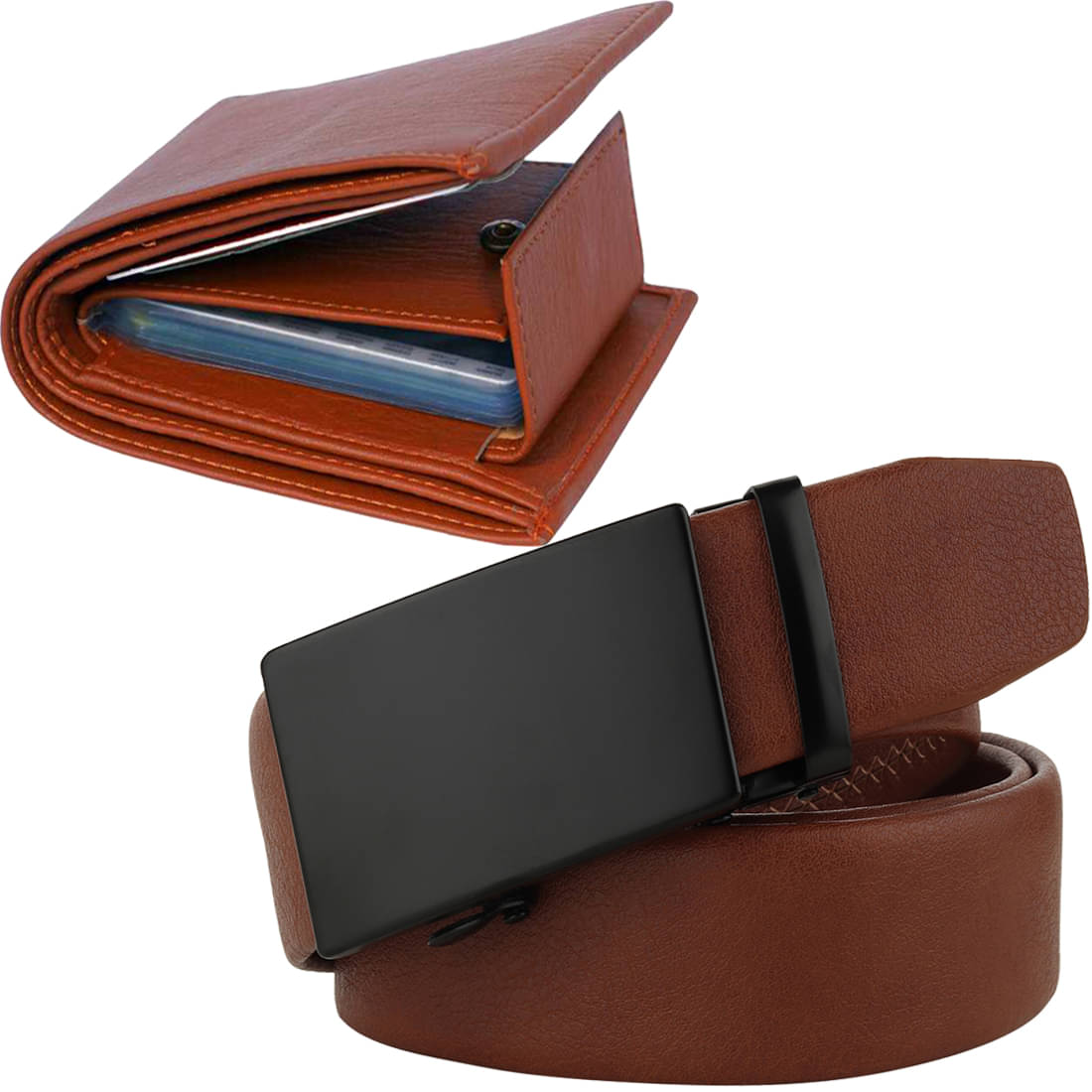    			Loopa Multi PU Formal Belt Pack of 2