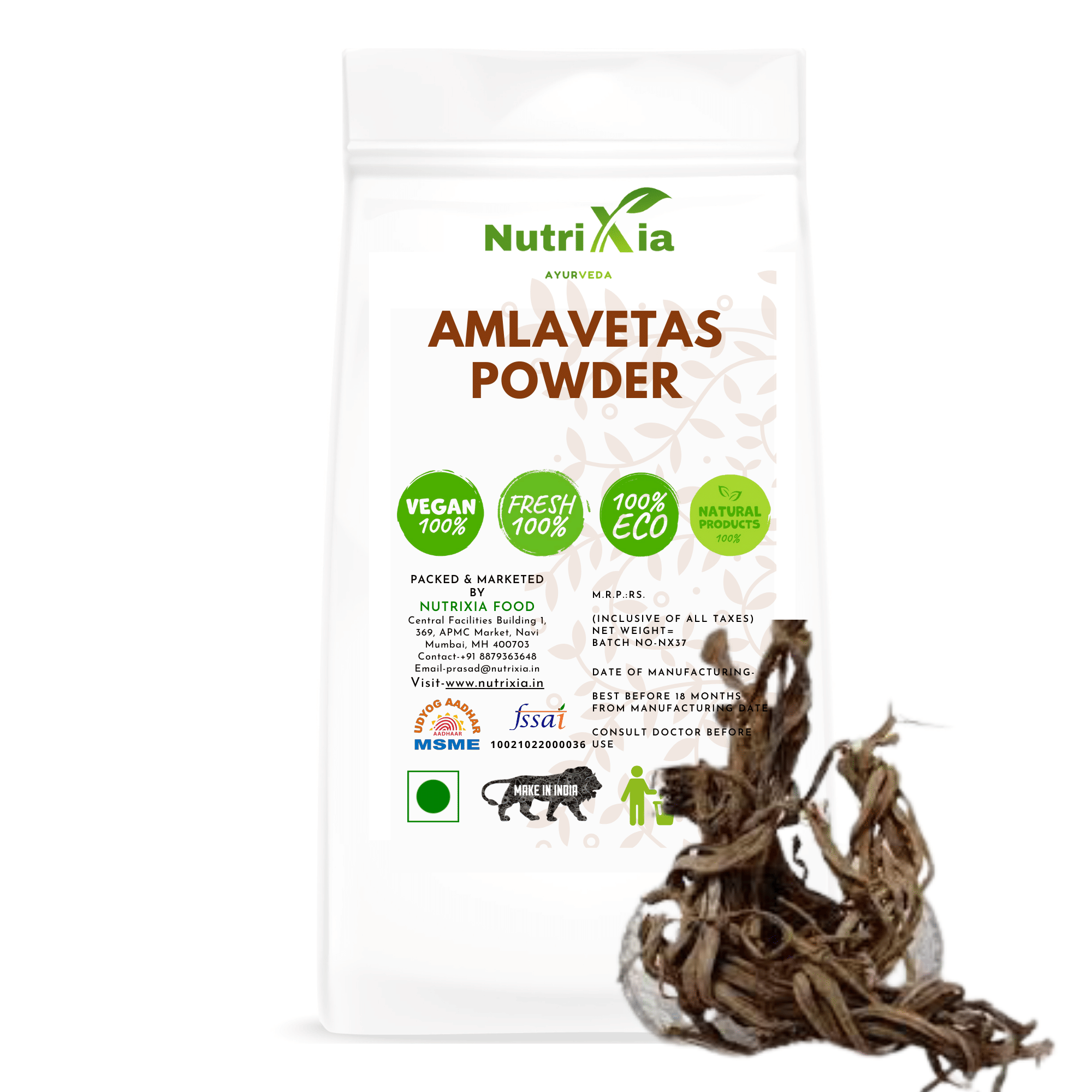     			Nutrixia Food Amlavetas Powder-Amlavet - Amalved- Garcinia Pedunculata Powder 480 gm