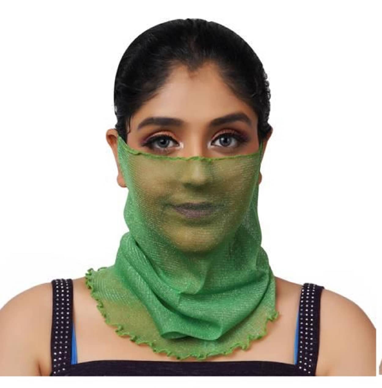 PENYAN Girls Green Cotton Headwraps For Summer ( Pack of 1 )