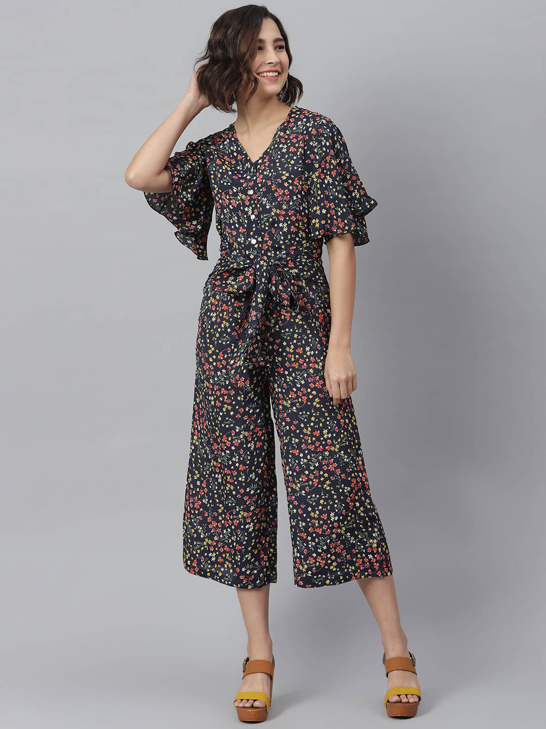 StyleStone Black Polyester Jumpsuit - Single     			StyleStone Black Polyester Jumpsuit - Single