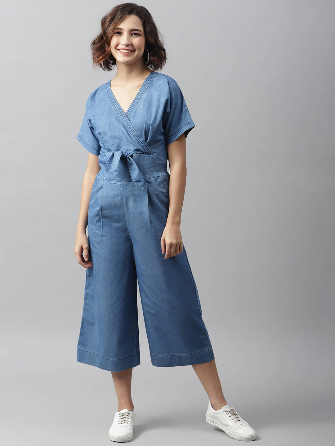     			StyleStone Blue Denim Jumpsuit - Single