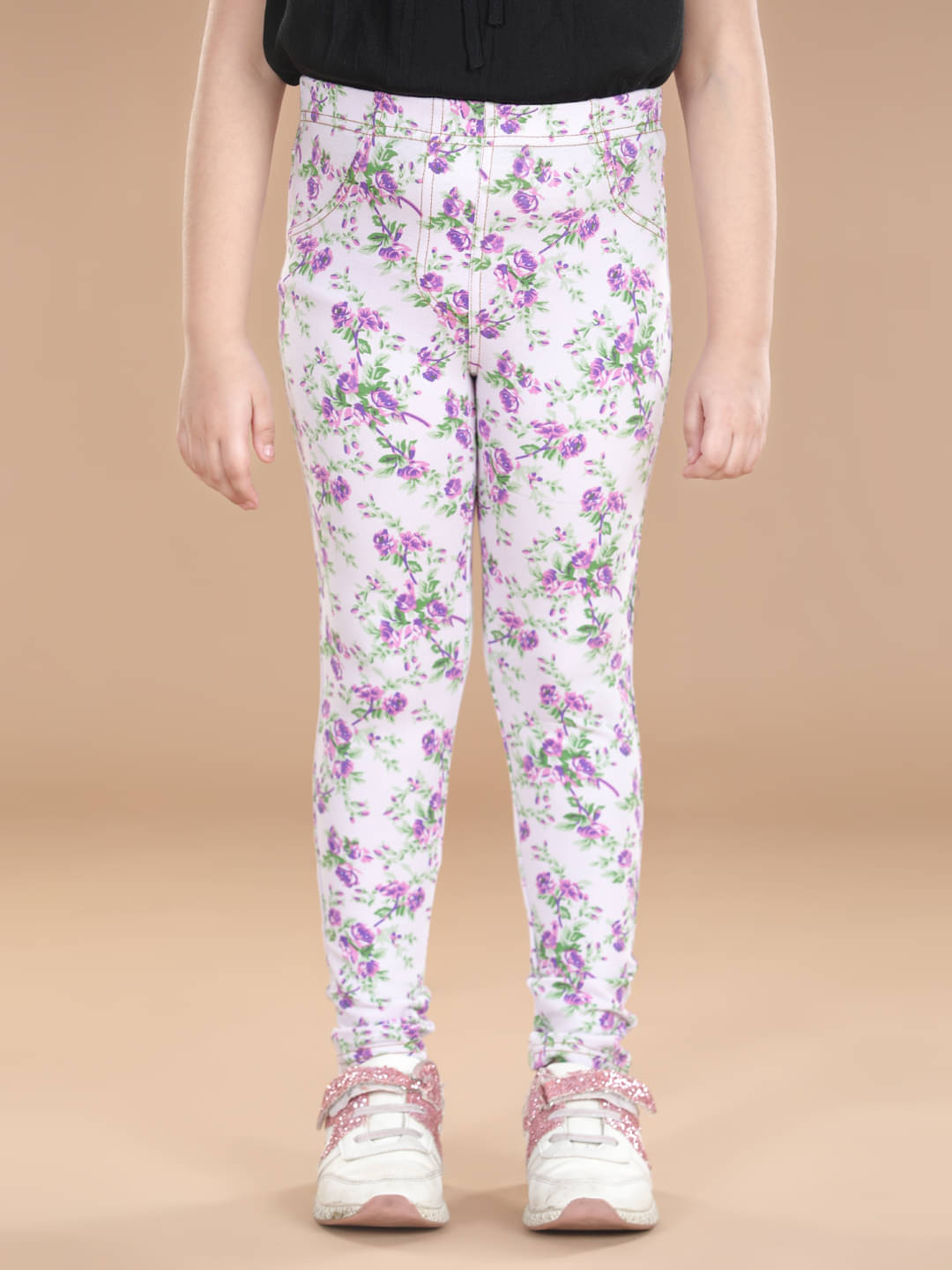     			StyleStone Pack of 1 Girls Cotton Blend Leggings ( Purple )