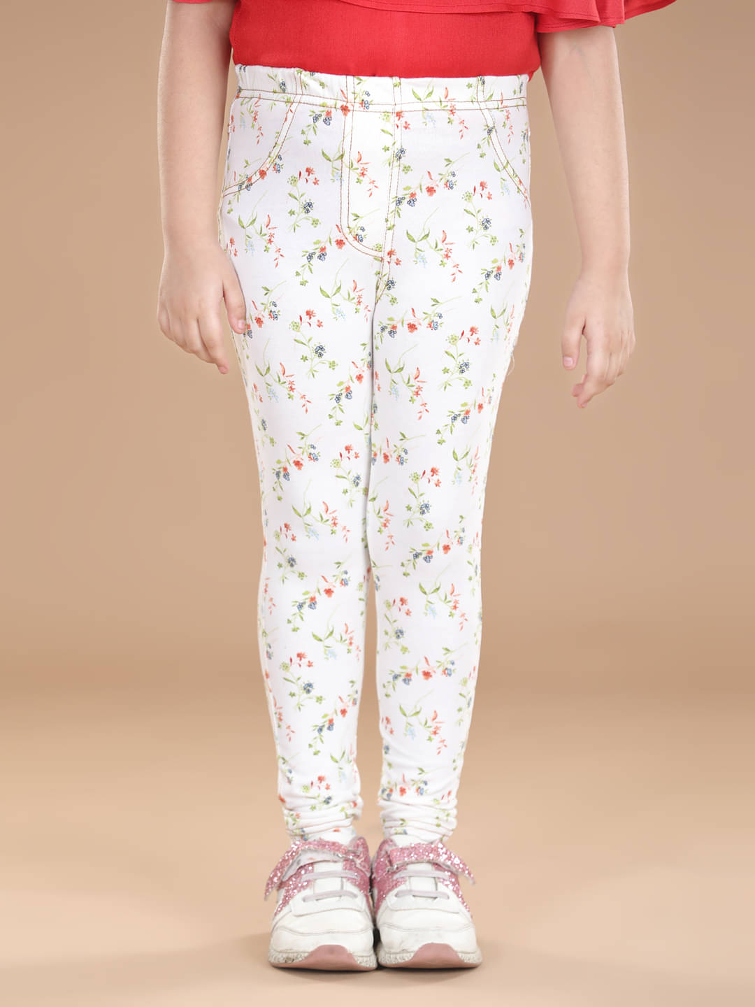     			StyleStone Pack of 1 Girls Cotton Blend Leggings ( White )