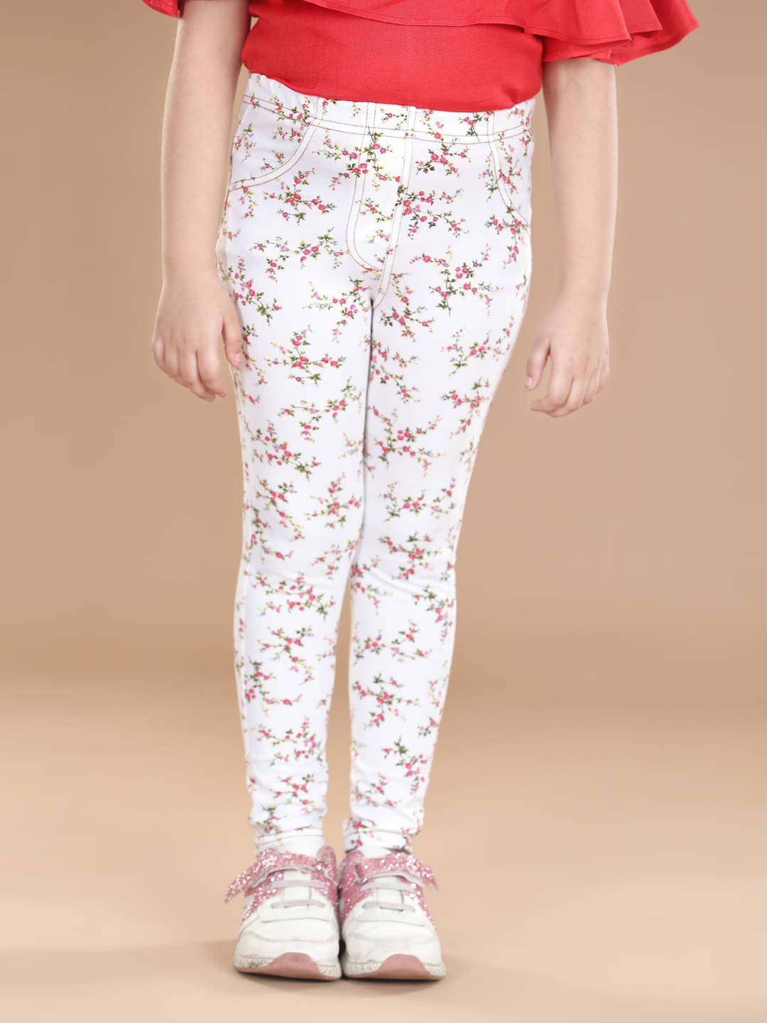     			StyleStone Pack of 1 Girls Cotton Blend Leggings ( White )
